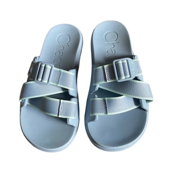 CHACO Chillos Slide Blue Comfortable Sandals For Women Size 6 - Picture 6 of 9